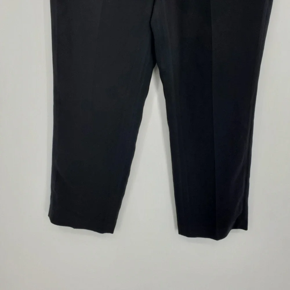 Tory Burch‎ Addison Black High Rise Pull On Cropped Dress Pants Size 4 Career